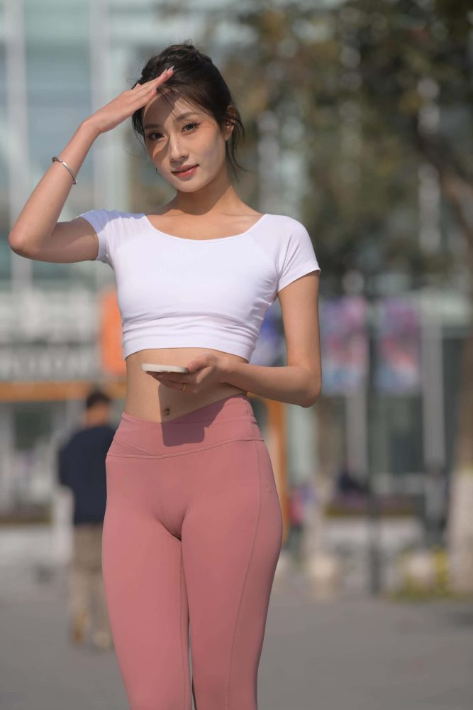 粉红色瑜伽裤女孩【 583P】J4915-嘿图库