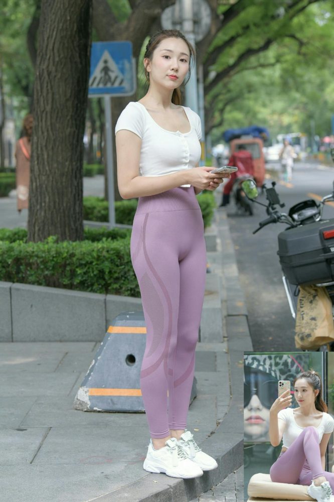 图片[5]-香芋色瑜伽裤高马尾漂亮女孩J2206 545P1V-19.1GB-嘿图库