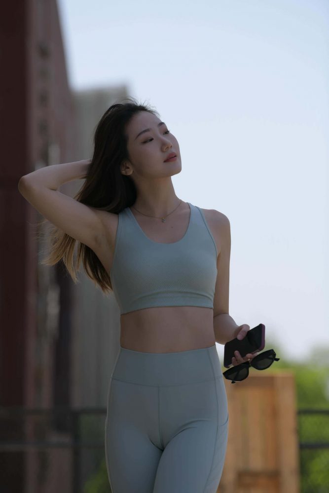 浅绿色瑜伽美女日常【743P】J6194-嘿图库