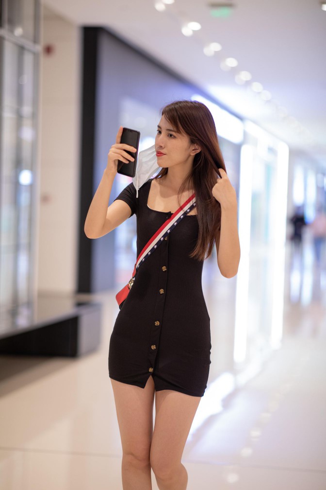 图片[3]-逛商场的黑色包臀裙美丽女孩【385P】00050-嘿图库