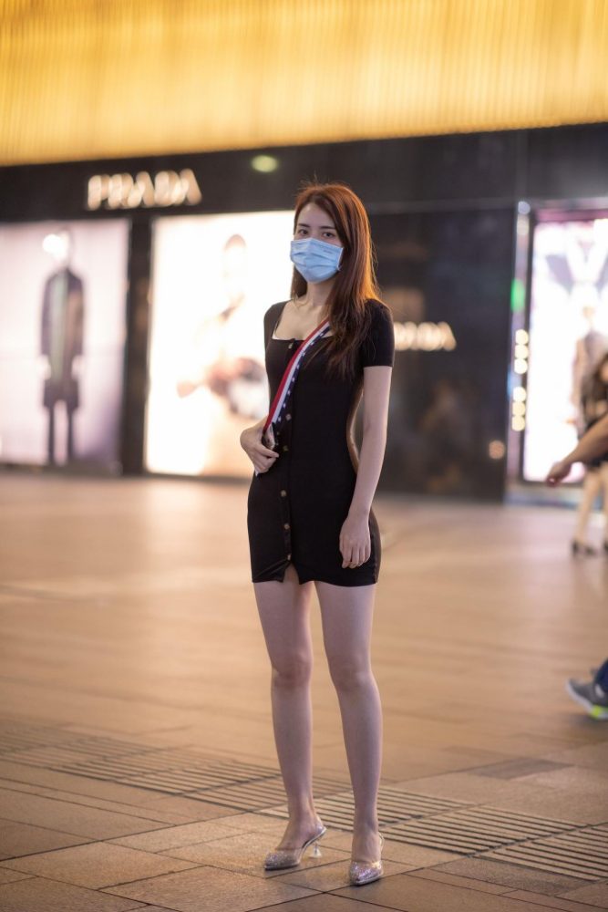 逛商场的黑色包臀裙美丽女孩【385P】00050-嘿图库