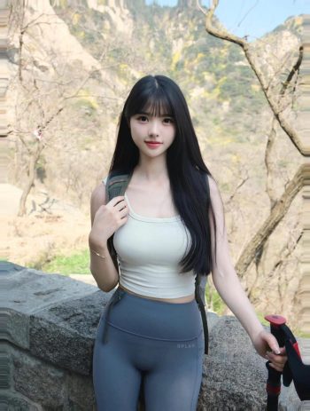 图片[9]-爱爬山的瑜伽裤MM，太甜美了！~-嘿图库