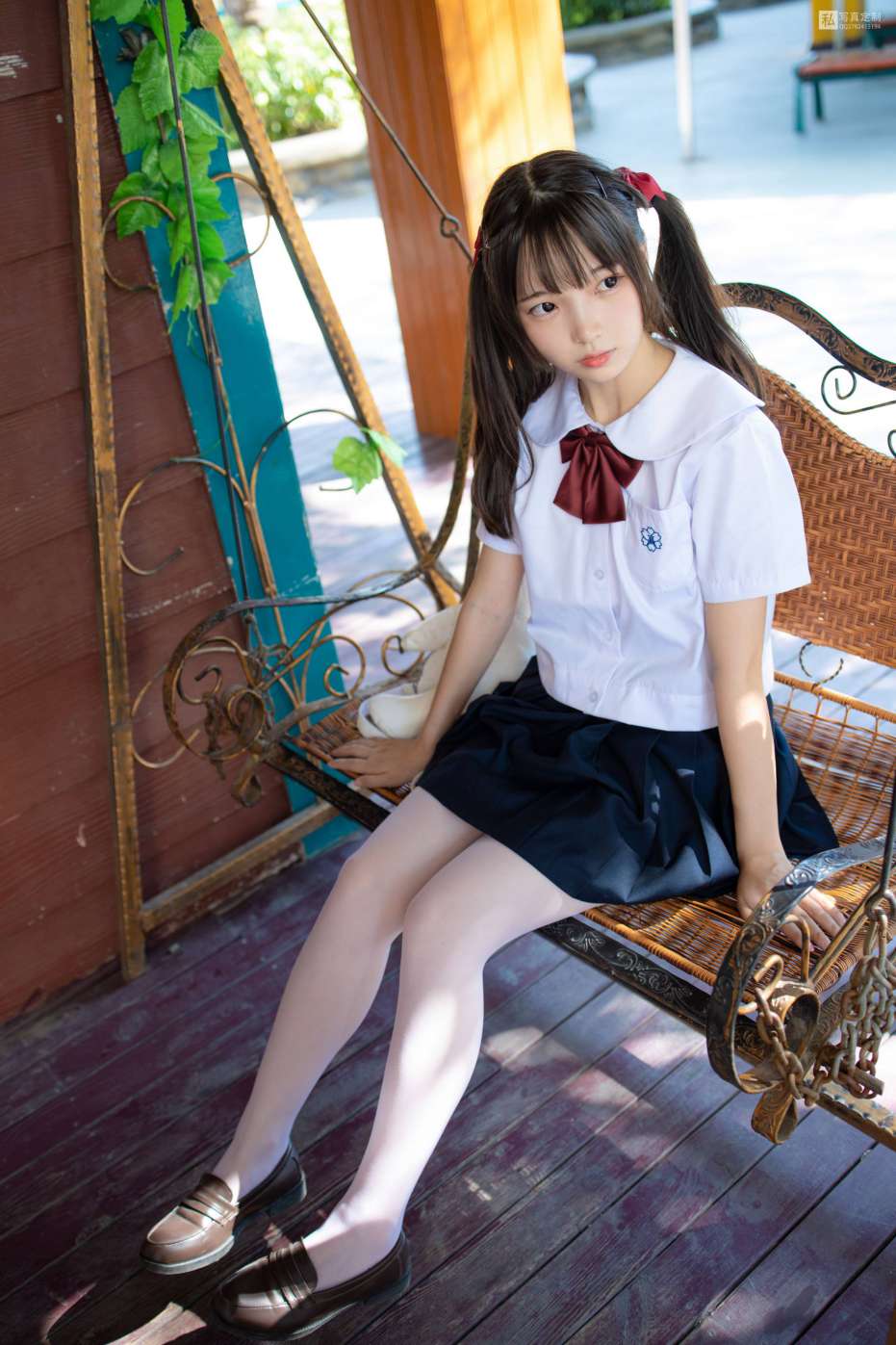 图片[3]-眼神好清澈的双马尾白丝女孩【75P】20019-嘿图库