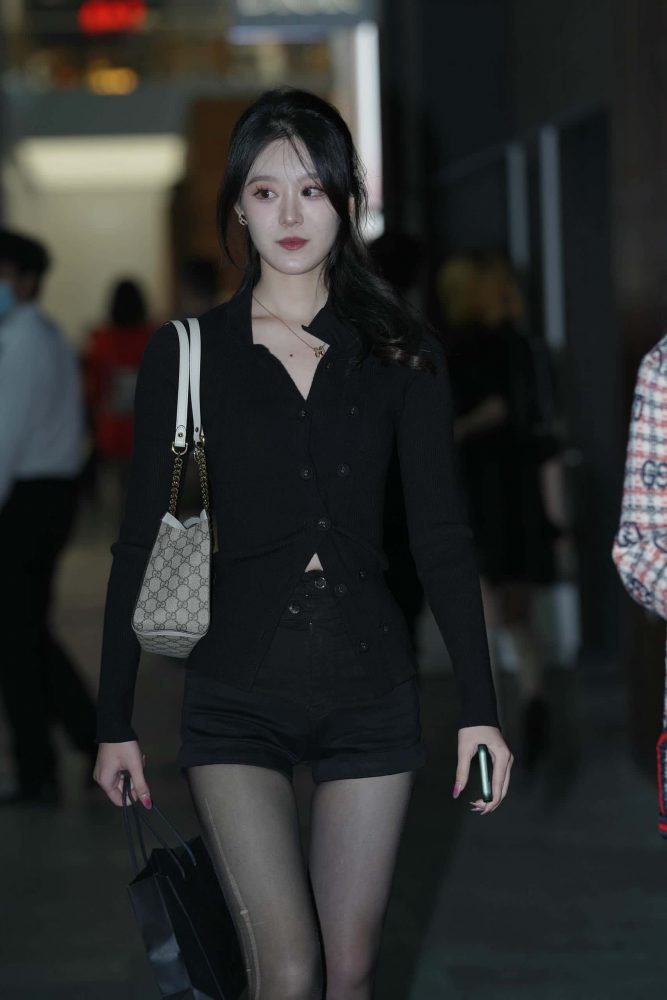 黑色系马尾辫少女 【173P】K4446-嘿图库