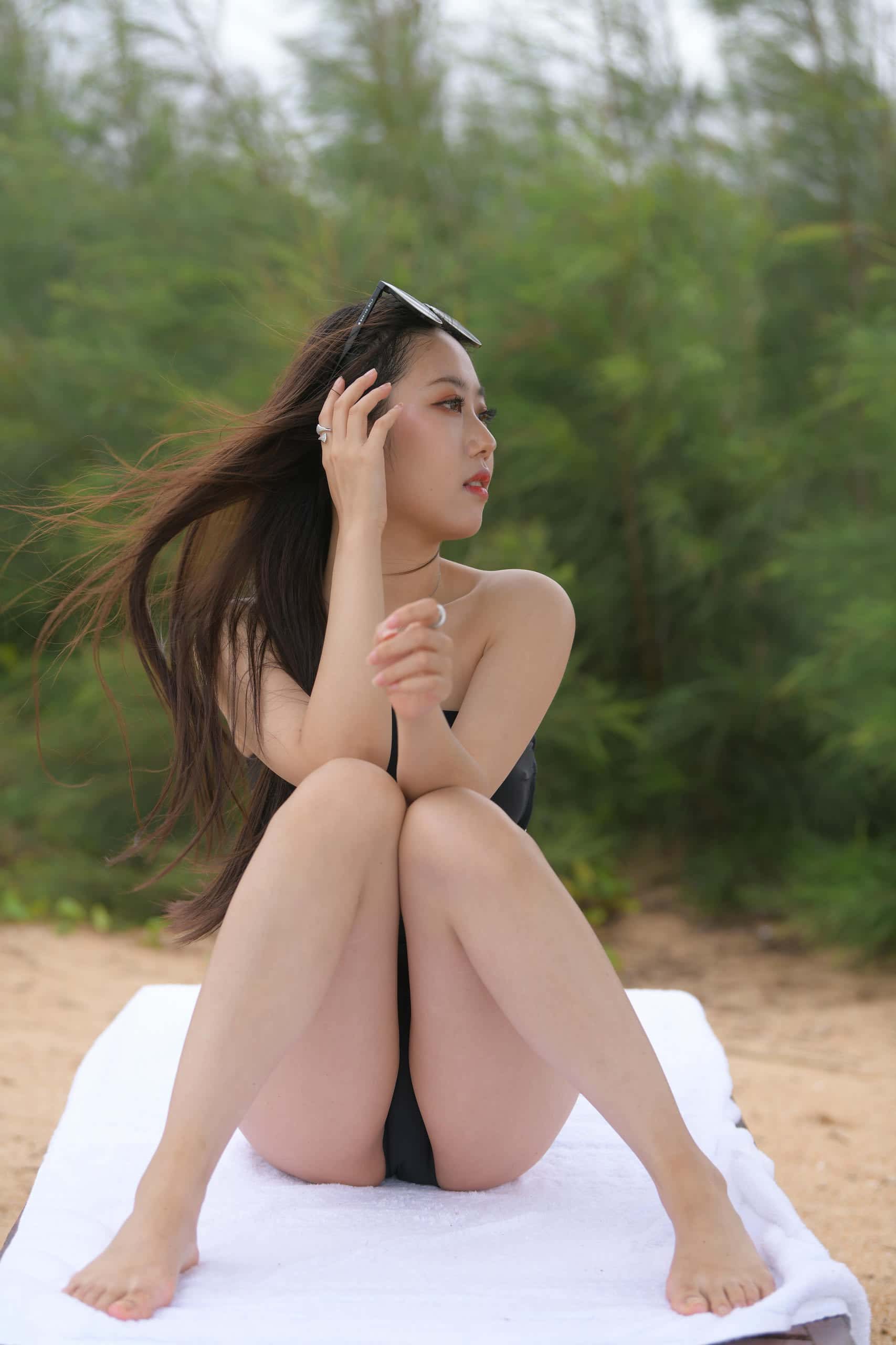 图片[5]-温柔的黑色泳装长发小姐姐【827P】P0227-嘿图库